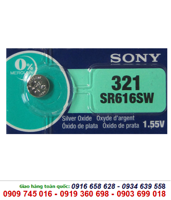 Pin đồng hồ đeo tay Sony SR616SW - 321 Silver oxide 1.55V chính hãng thay pin đồng hồ các hãng